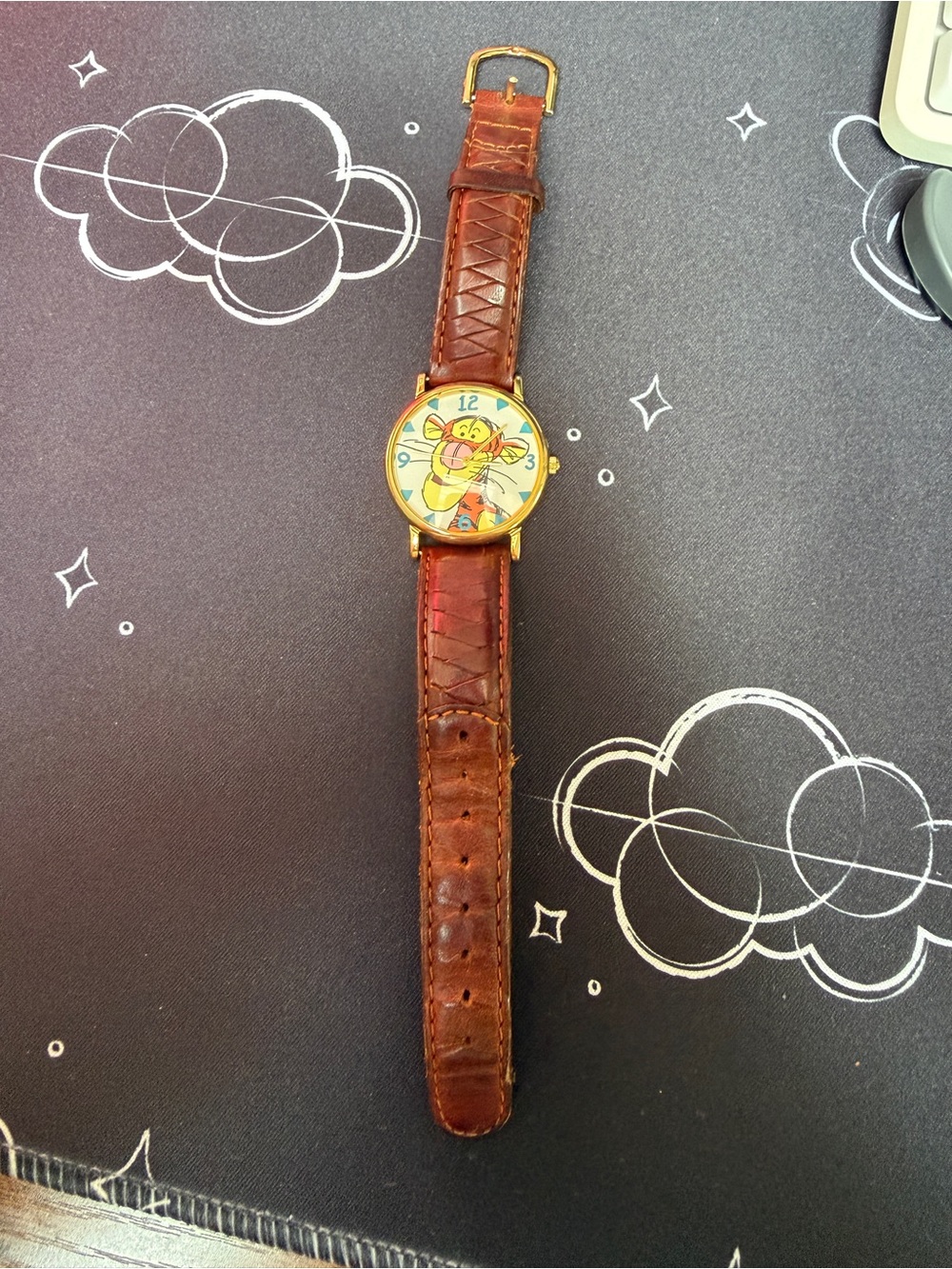 Classic Brown Leather Disney watch. Tigger